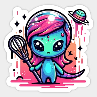 Mystical Martian Cute Sticker